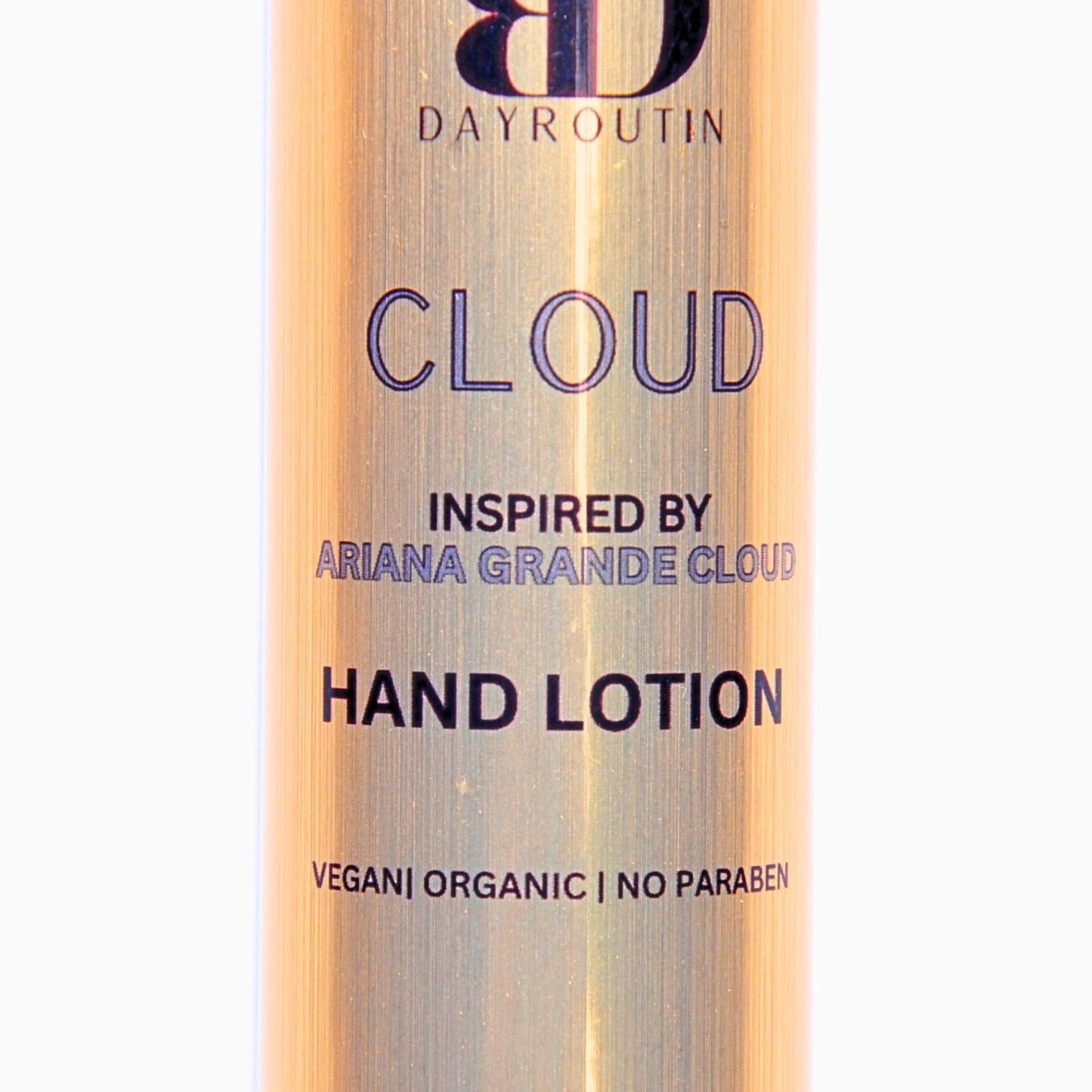 Cloud Hand Lotion Ariana Grande inspired dupe packaging close-up