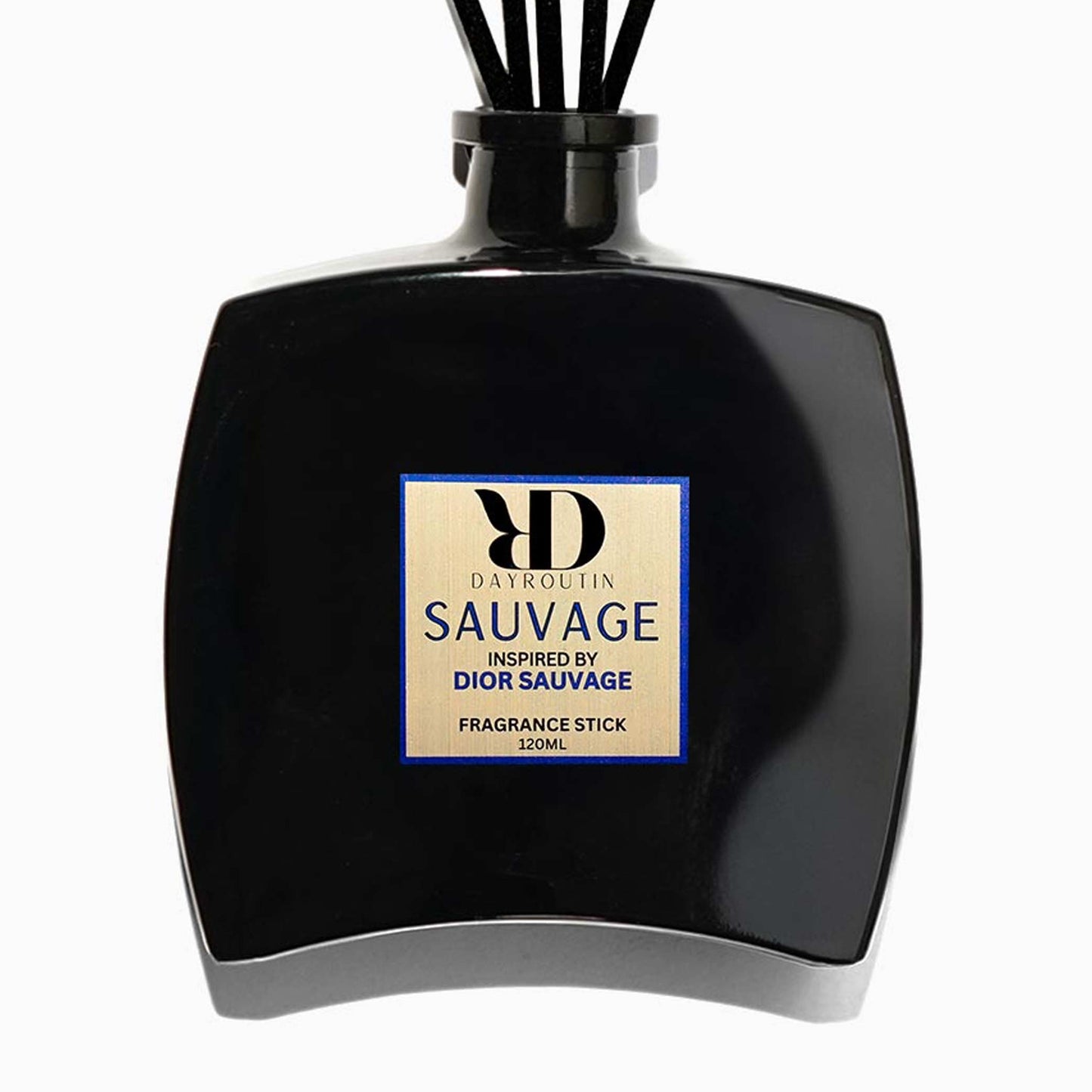 Dior Sauvage home fragrance diffuser featuring notes of bergamot and ambroxan.