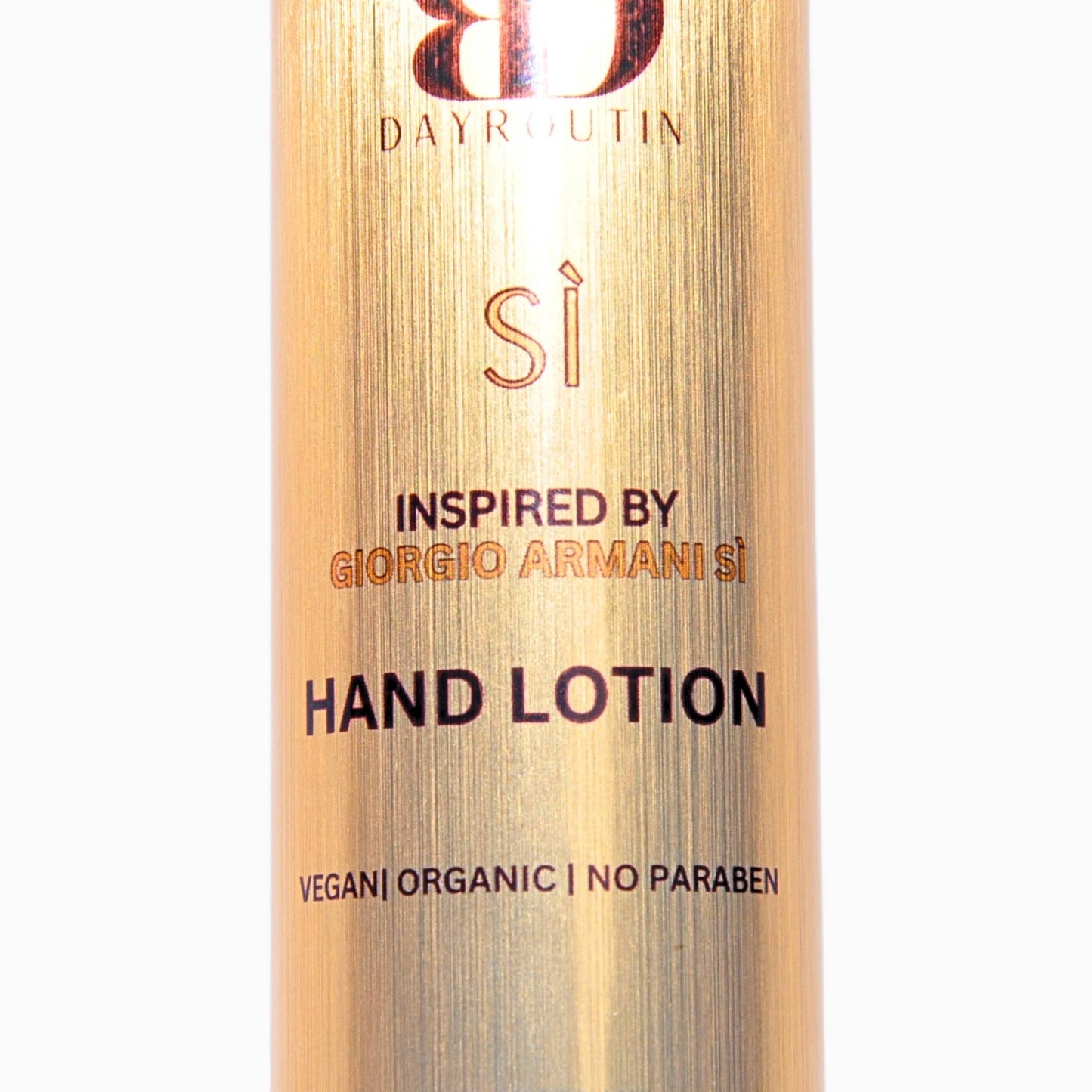 Non-greasy hand moisturizer smelling like Sì perfume, shea butter formula