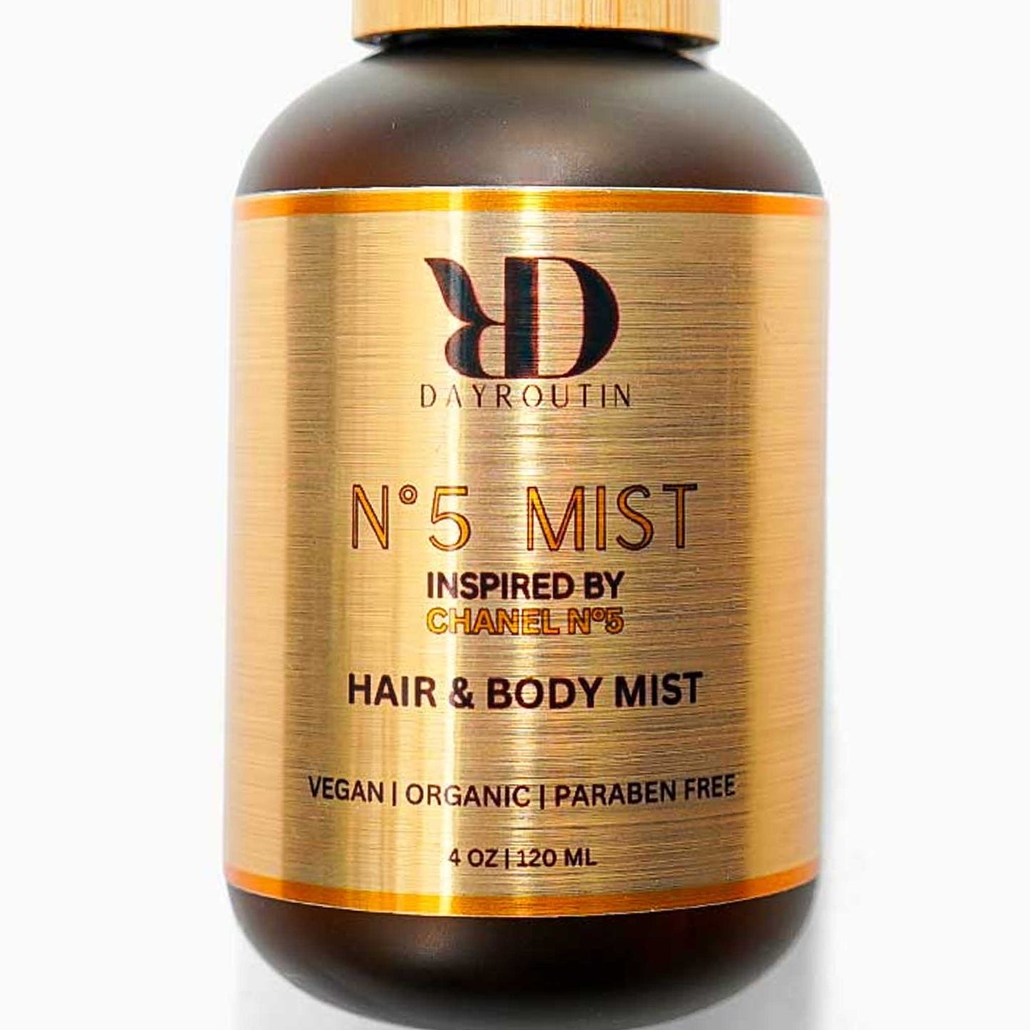 N°5 MIST on dressing table with pearls and brush, classic powdery floral scent