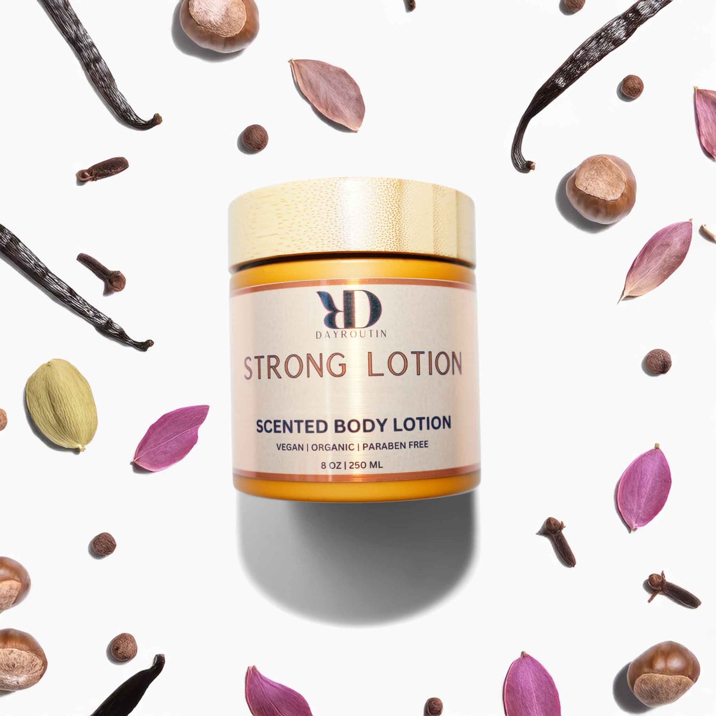 Men's perfumed body lotion smelling like Stronger With You cologne, shea butter formula