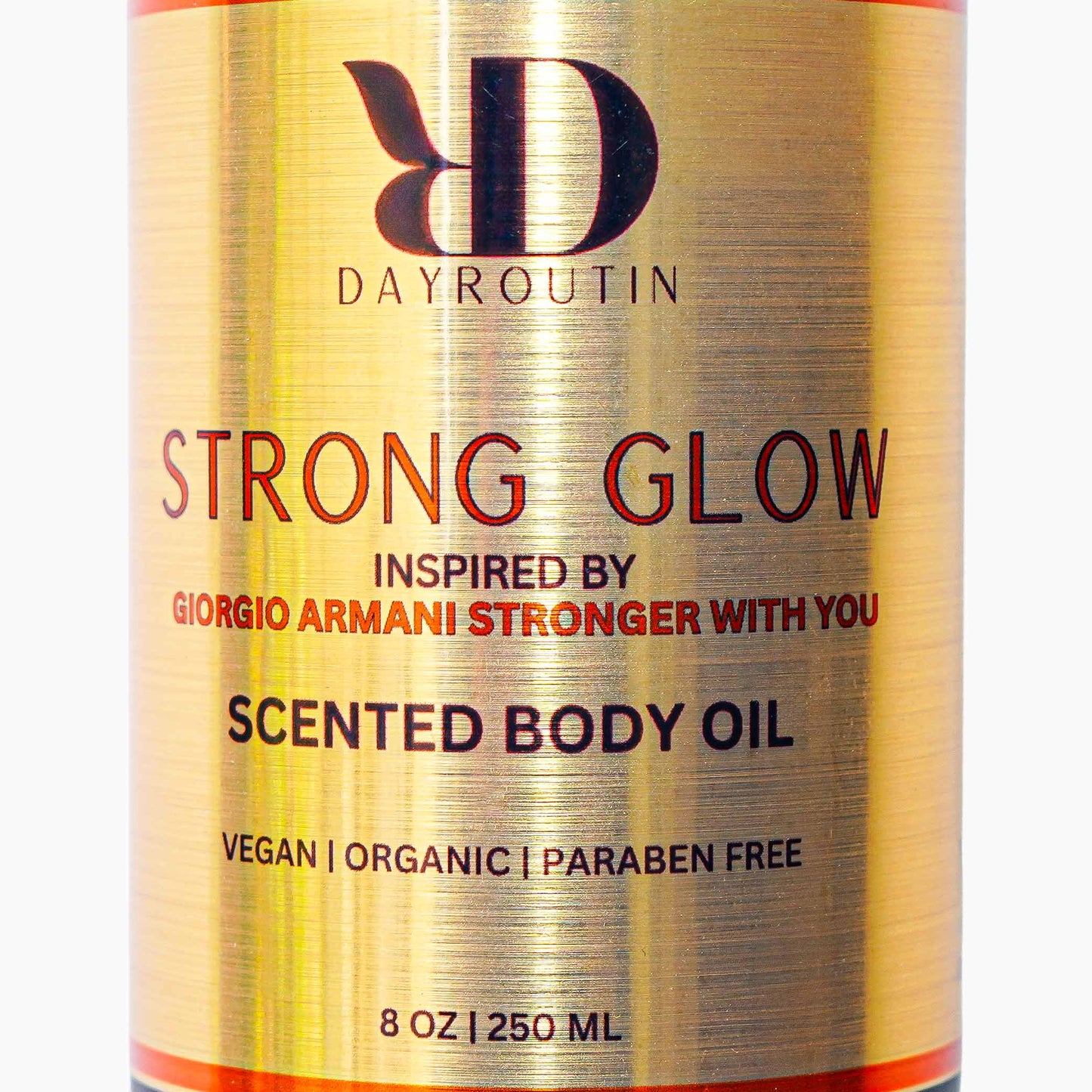 Hydrating fragrance oil dupe for Giorgio Armani Stronger With You, warm vanilla body care