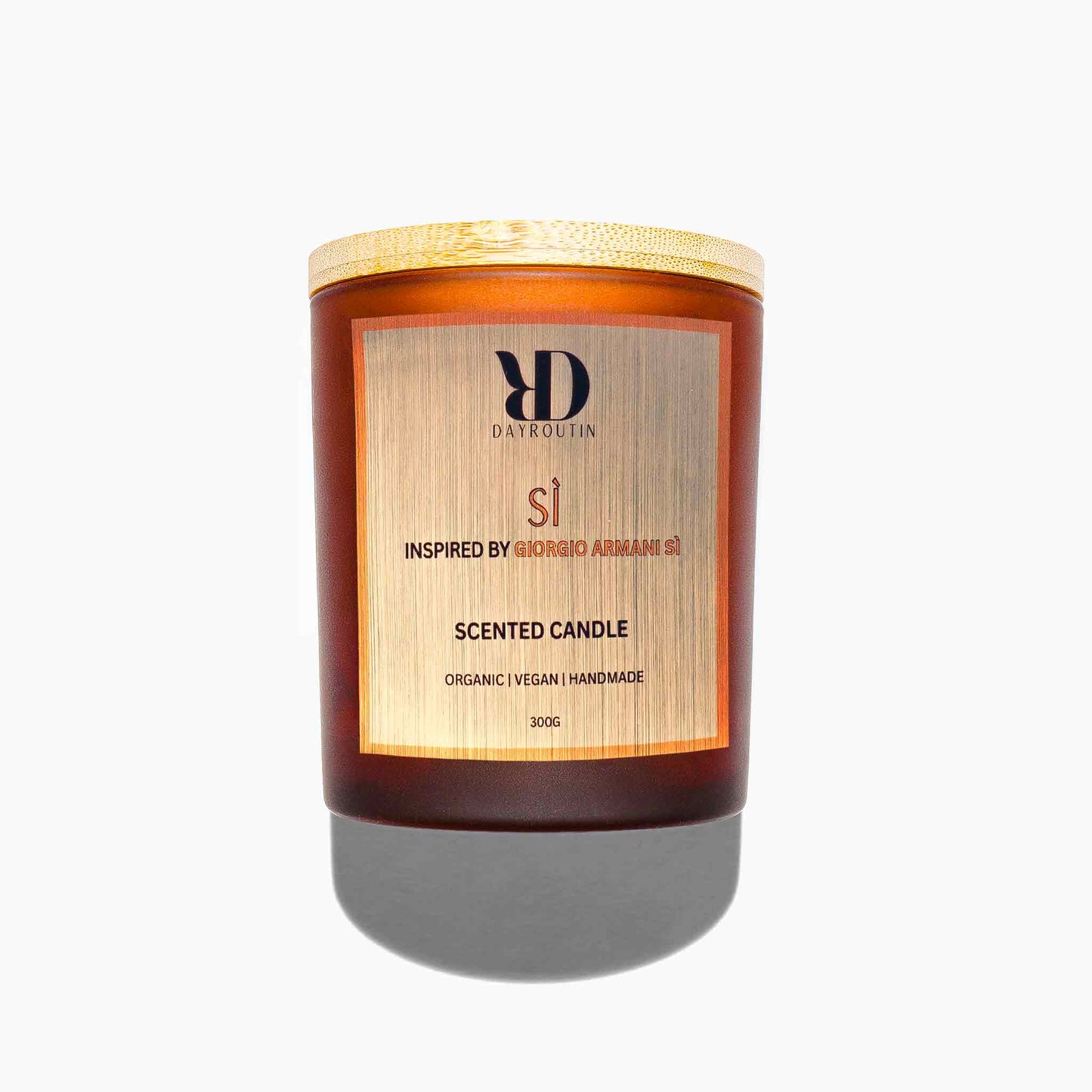 Giorgio Armani Sì inspired scented candle by DayRoutin, blackcurrant and rose home fragrance