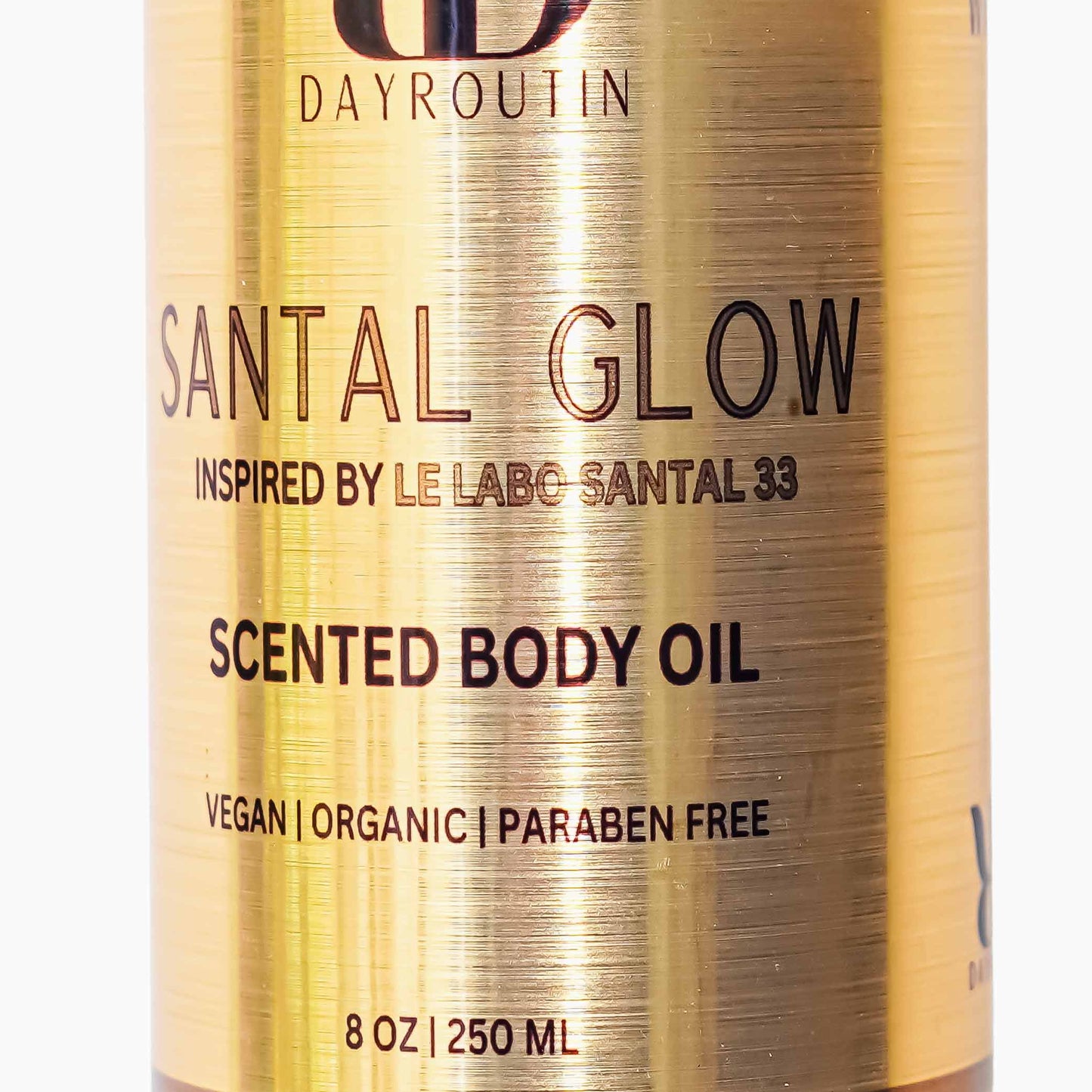 "Unisex sandalwood body oil smelling like Santal 33"