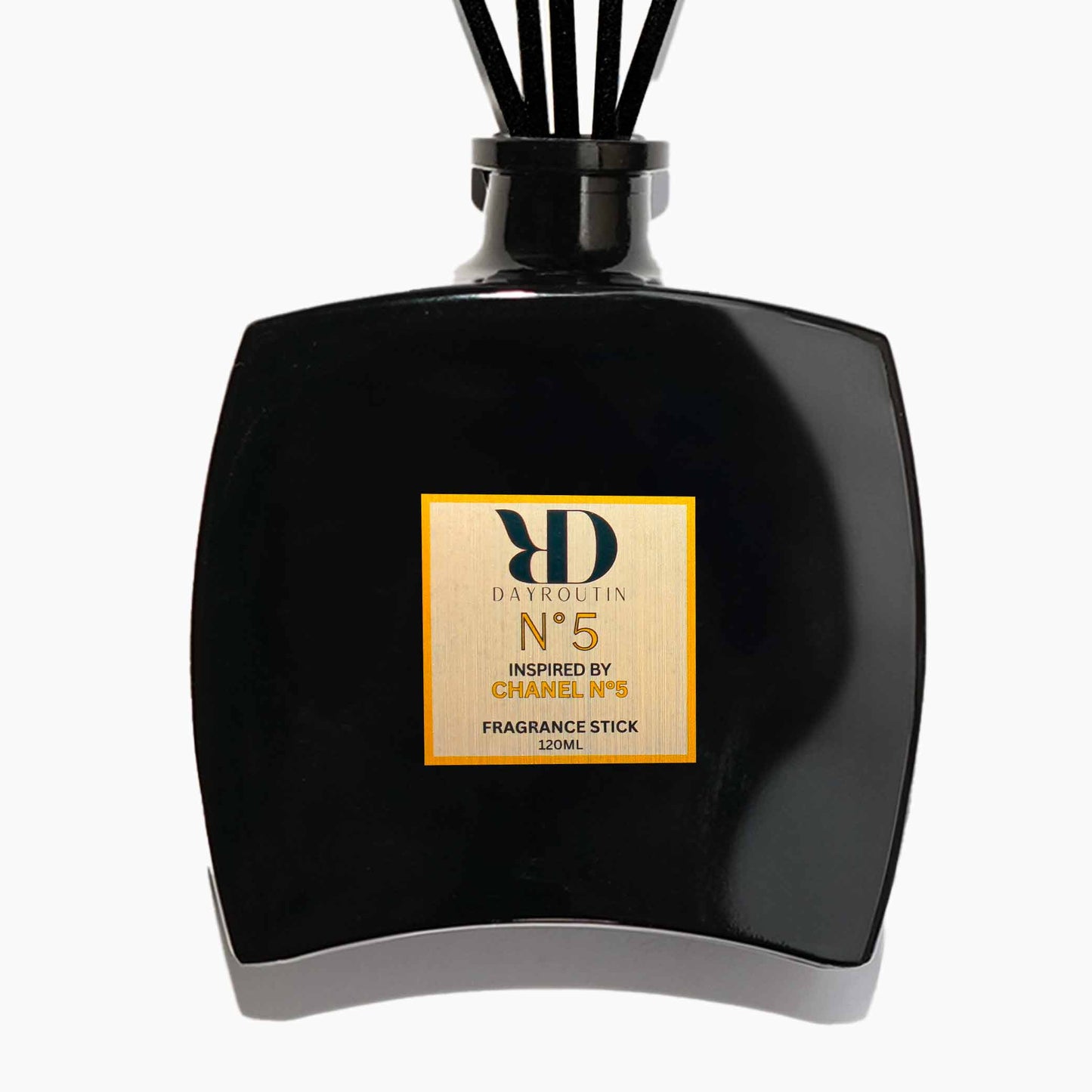 N°5 reed diffuser on marble console filling room with classic powdery floral scent