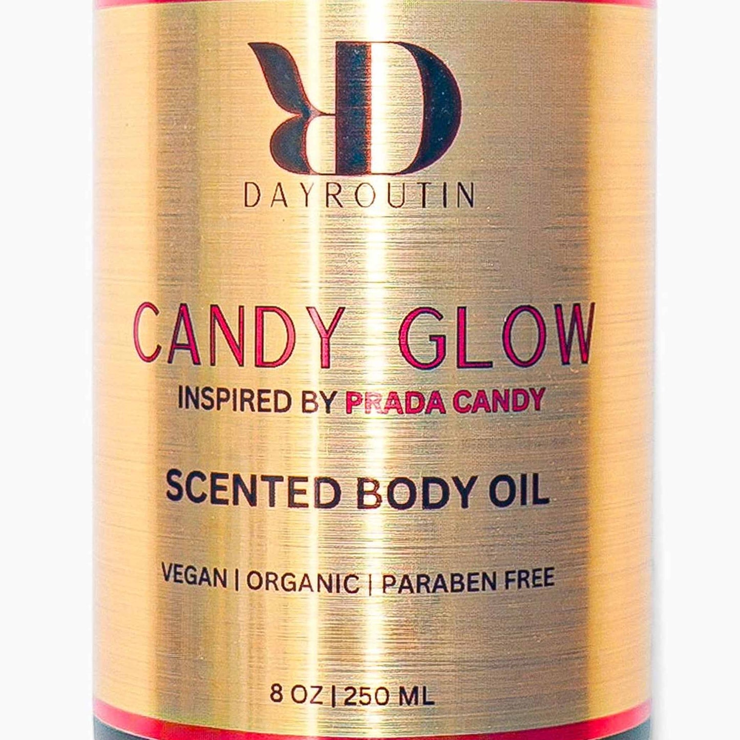 "Caramel scented body oil for glowing skin"