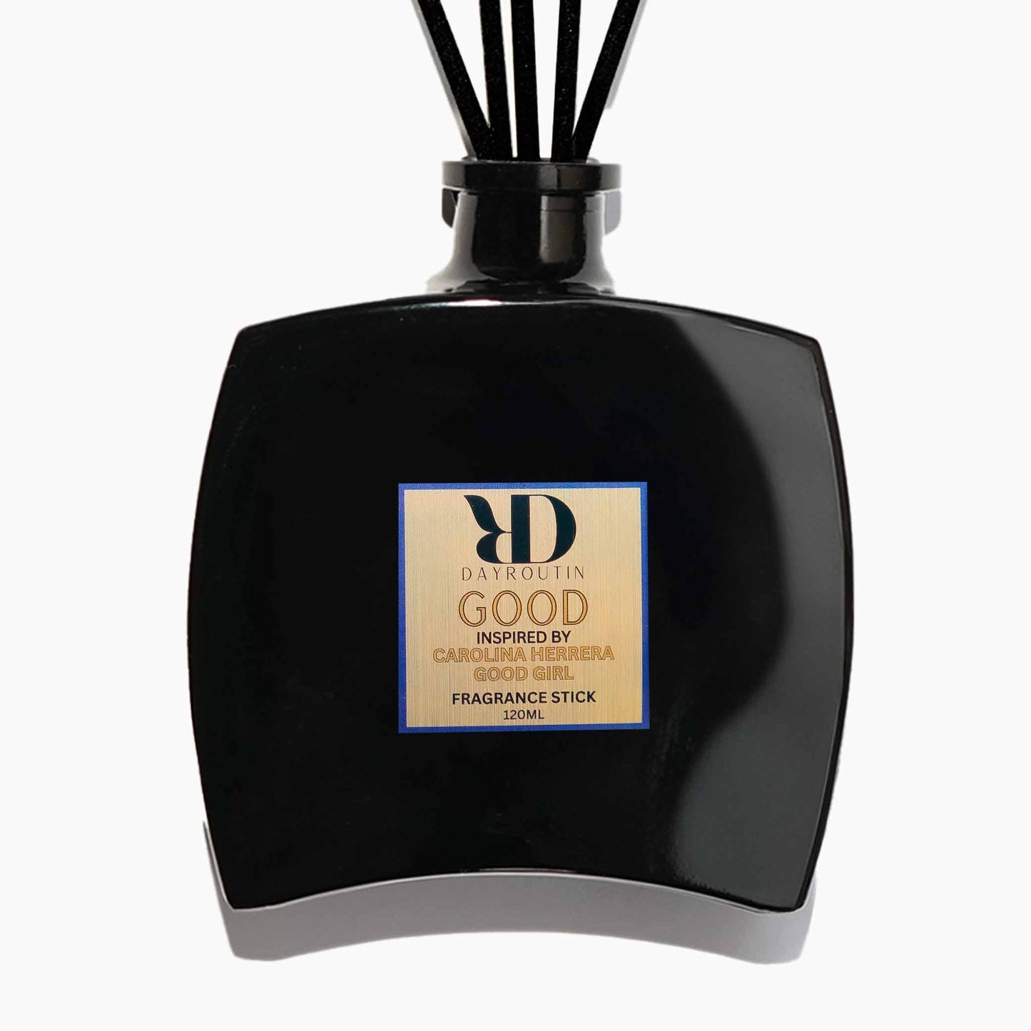 GOOD reed diffuser on a styled shelf filling the room with a jasmine, cocoa and tonka scent.