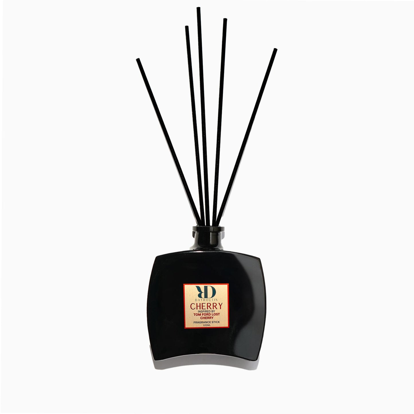 "Tom Ford Lost Cherry inspired reed diffuser with black sticks"