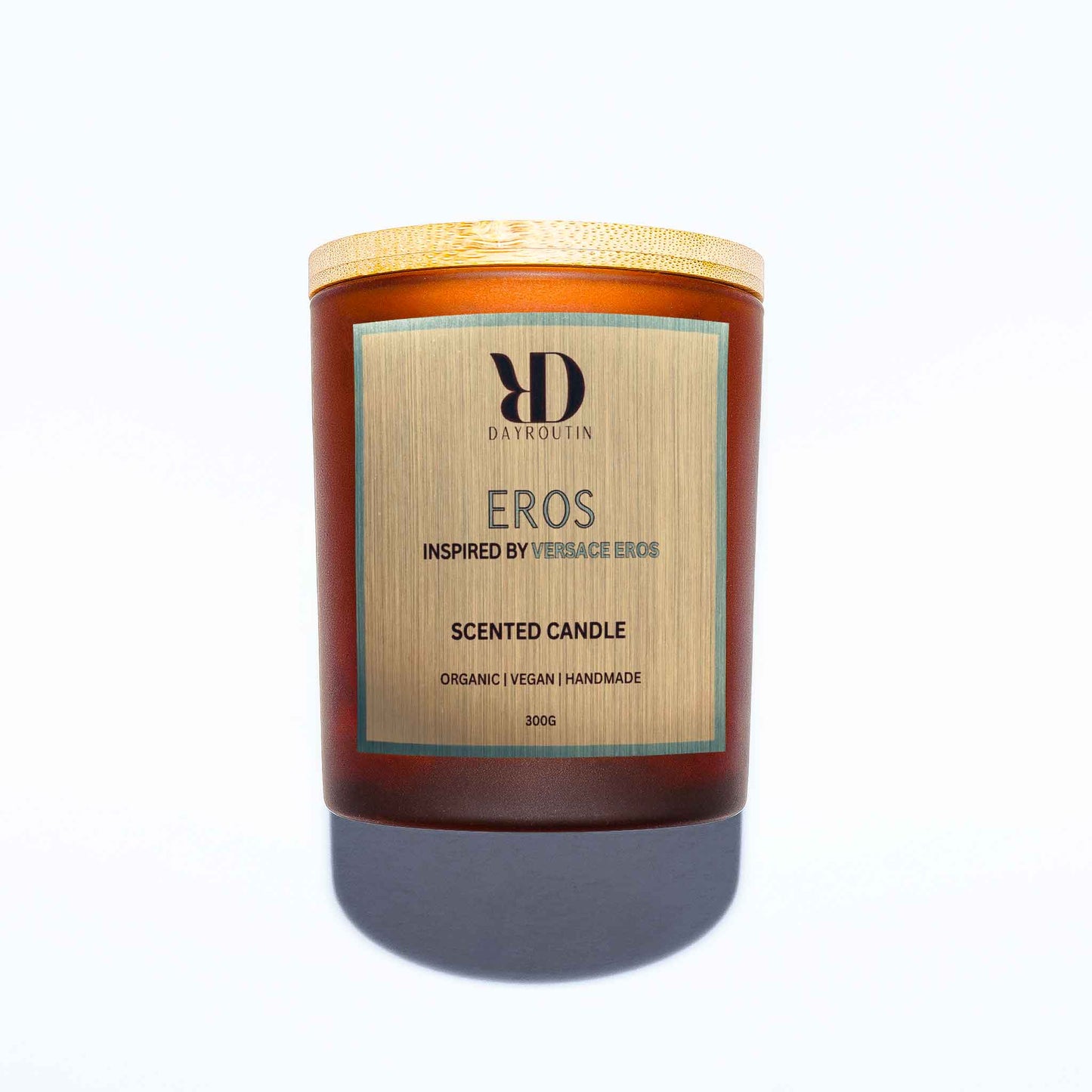 "Versace Eros inspired soy candle turquoise wax"