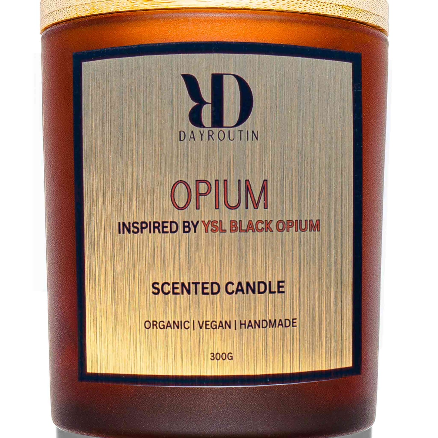 Black Opium luxury fragrance candle capturing coffee vanilla and floral notes from YSL perfume