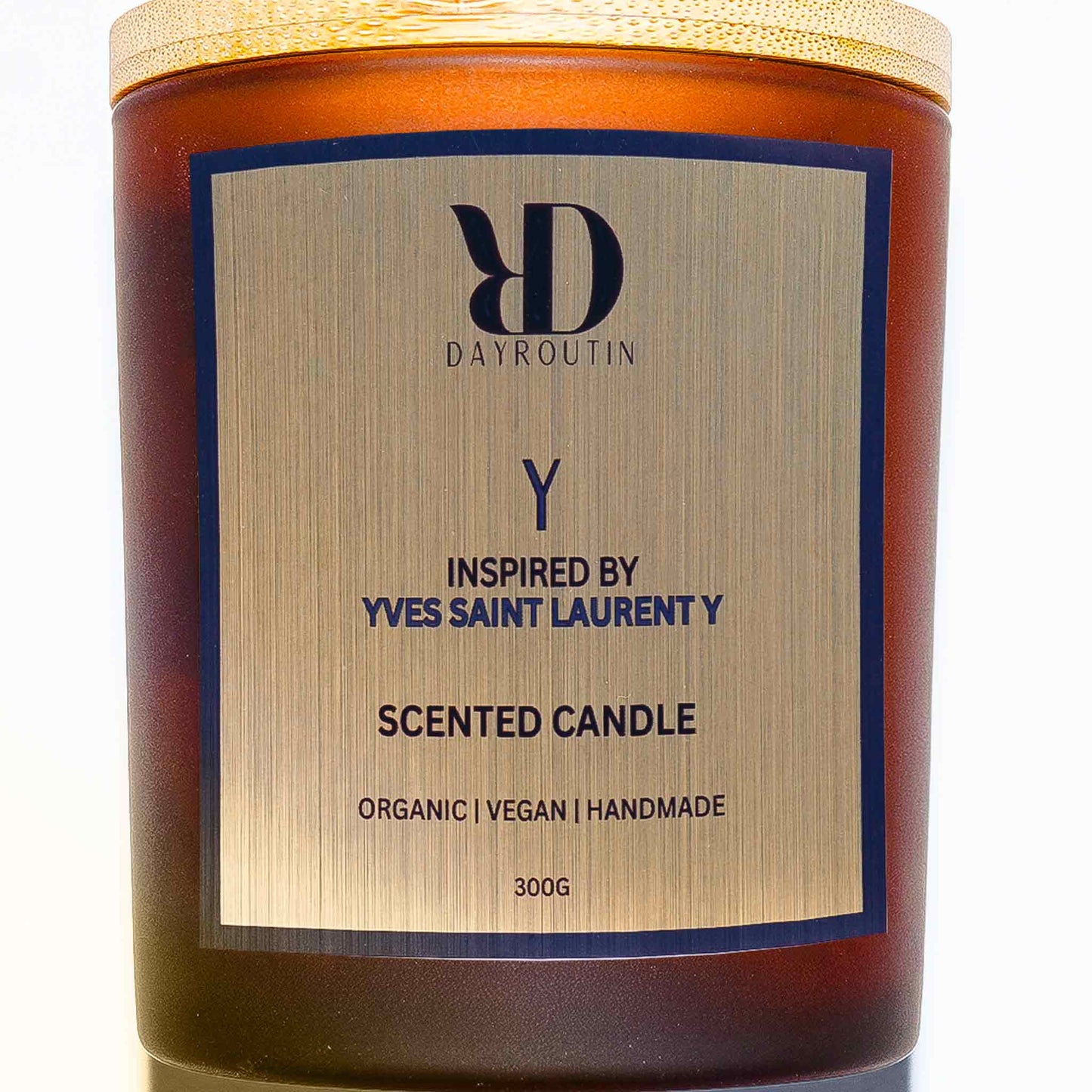 YSL Y fragrance candle masculine office 55-hour burn executive luxury