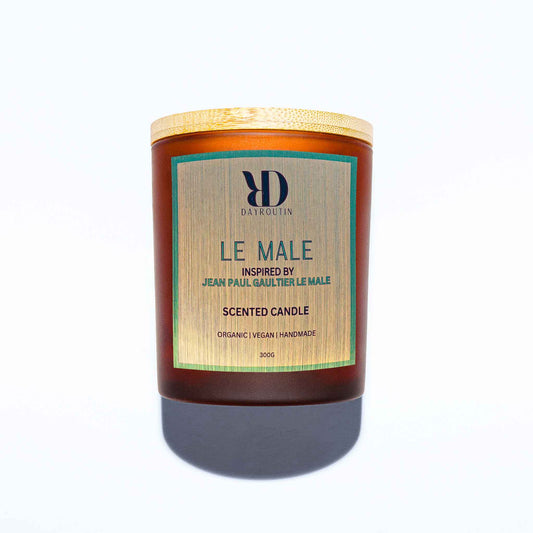 Jean Paul Gaultier Le Male inspired Scented Candle with mint and lavender notes
