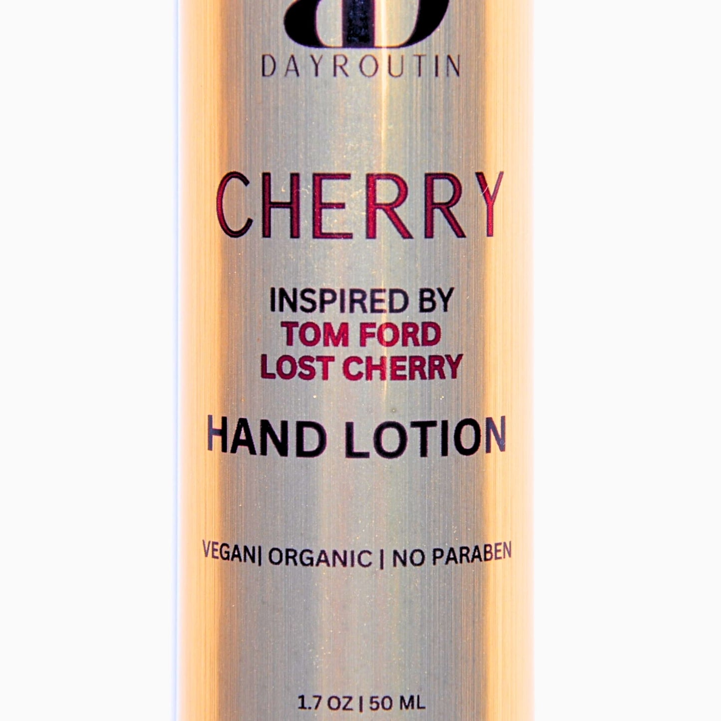 "Black cherry and almond scented hand cream"

