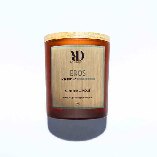 "Versace Eros inspired soy candle turquoise wax"

